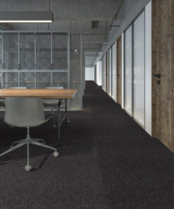 Heavy-duty commercial carpet tiles Airlay Corporate range in Graphite