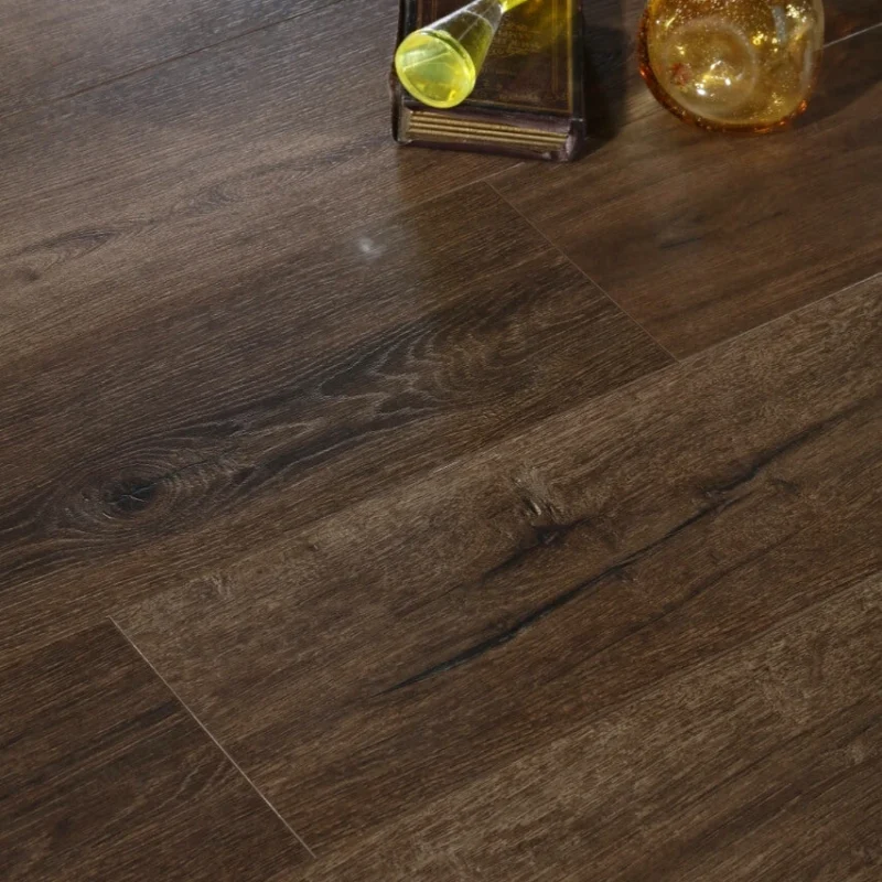 12mm 1.897sqm Brown Oak Standard Laminate Flooring 150 - Standard Laminate 12mm