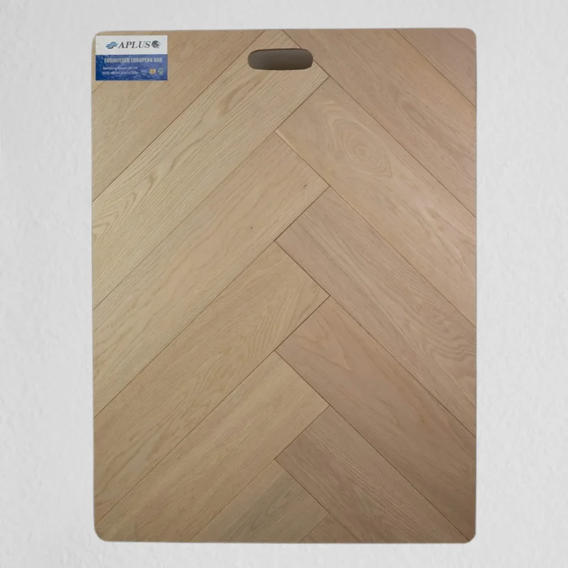 14mm 2.016sqm Herringbone Light Oak Engineered Timber Flooring - Herringbone Engineered 14mm