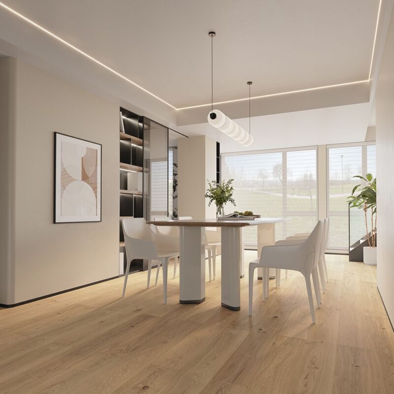 Fika — Lamella Avant 14/2 engineered European Oak in a room setting
