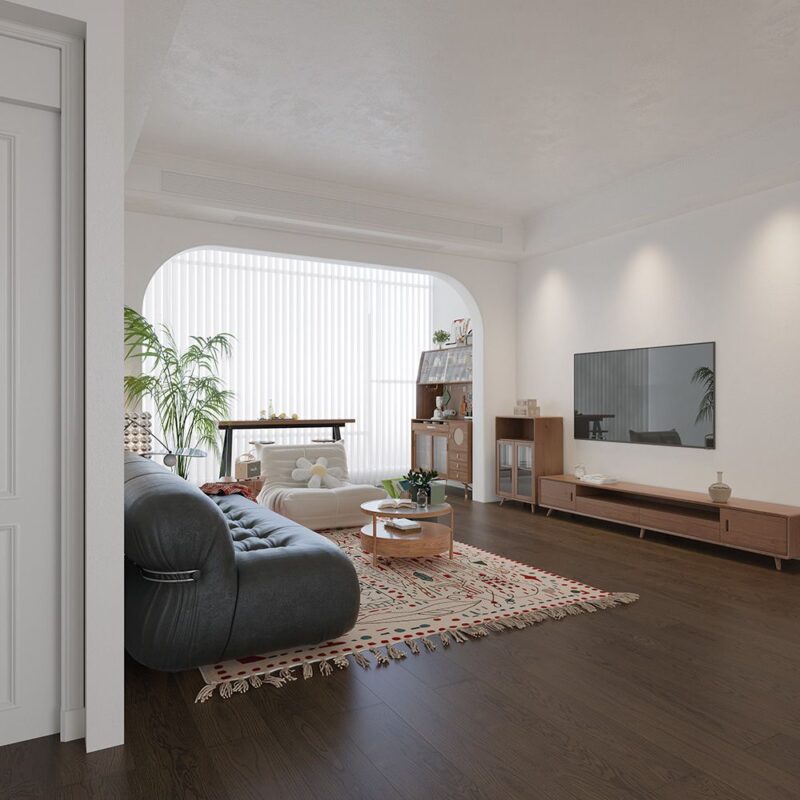 Kohle — Lamella Avant 14/2 engineered European Oak in a room setting