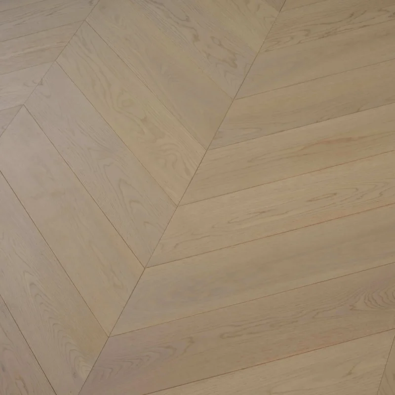 Engineered Timber Flooring - AB Grade 15/4mm CHEVRON - Y03 CREAMY WHITE OAK - Chevron Engineered 15mm