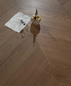 Engineered Timber Flooring - AB Grade 15/4mm CHEVRON - Y04 CLAY BROWN OAK - Chevron Engineered 15mm